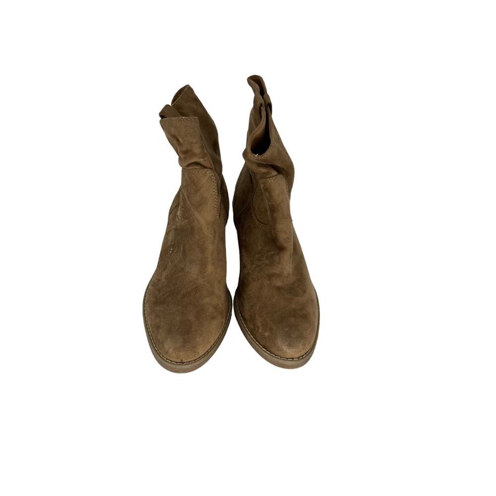 Dolcetta Brown Faux Suede sloucy Ankle Booties Boots Women's Size 9.5